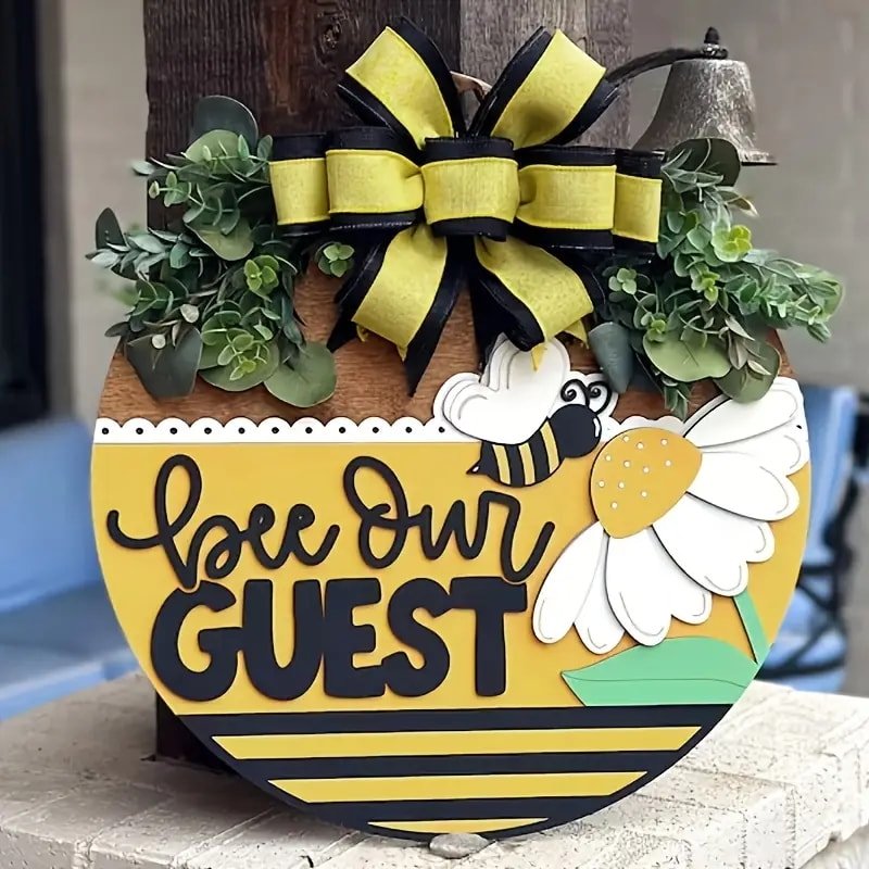Bee Our Guest 3D Welcome Sign Rustic Farmhouse Style