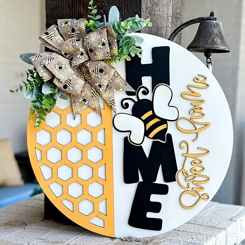 Charming Beehive 3D Door Decoration Home Sweet Home Circular Sign PDF file