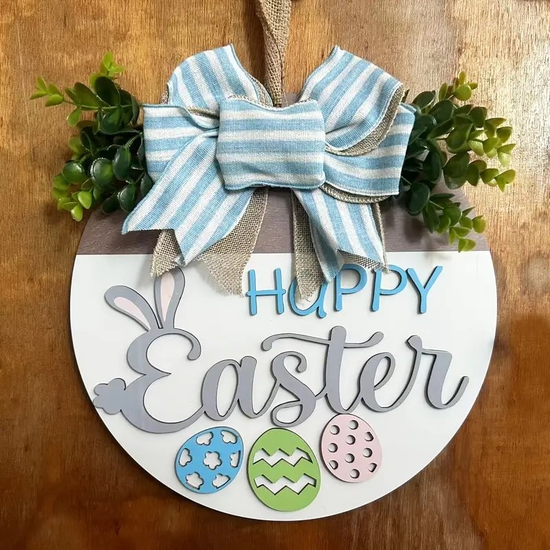 Easter Front Door Wreath  Spring Door Hanging