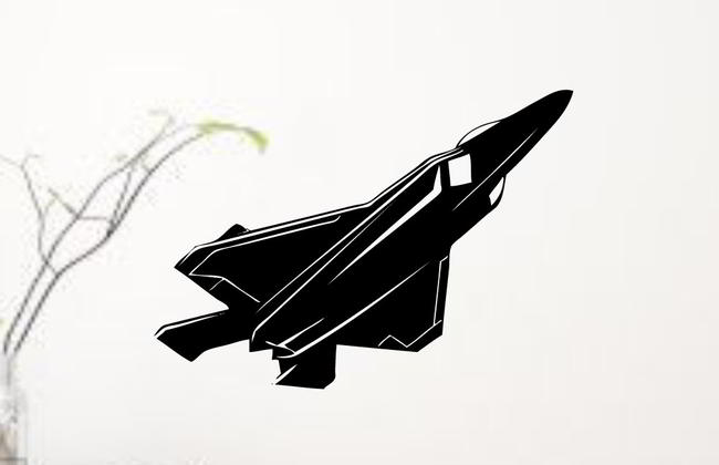 Fighter Aircraft Silhouette Wall Sticker Free Download