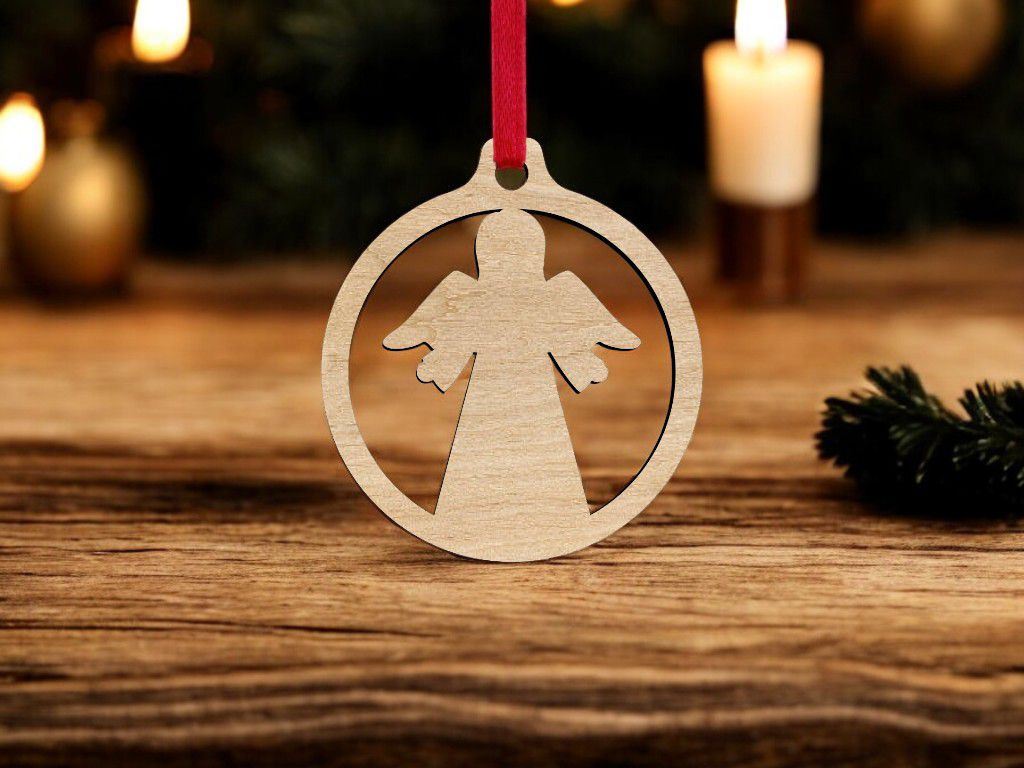 Laser Cut Angel Memorial Ornament Vector Free Vector CDR File