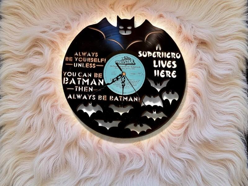 Laser Cut Batman Vinyl Record Wall Clock Free Download