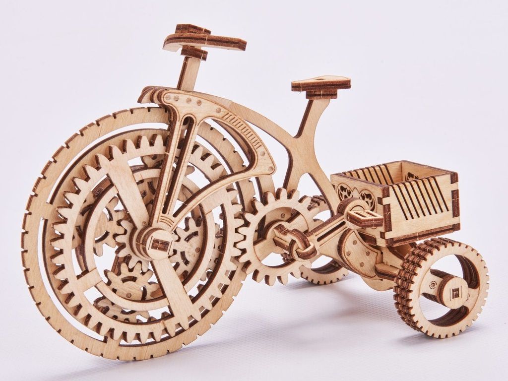 Laser Cut Bicycle 3d Wood Puzzle Model Vector Free Vector File