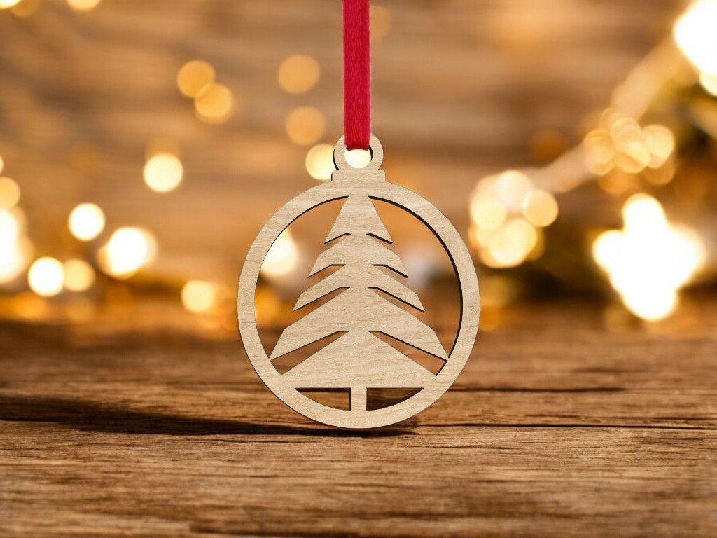 Laser Cut Christmas Tree Ball Decor Vector Free Vector CDR File
