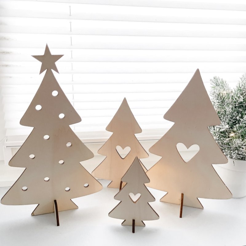 Laser Cut Christmas Tree Tabletop Decor Tree Toppers Tree Ornaments Free Vector File