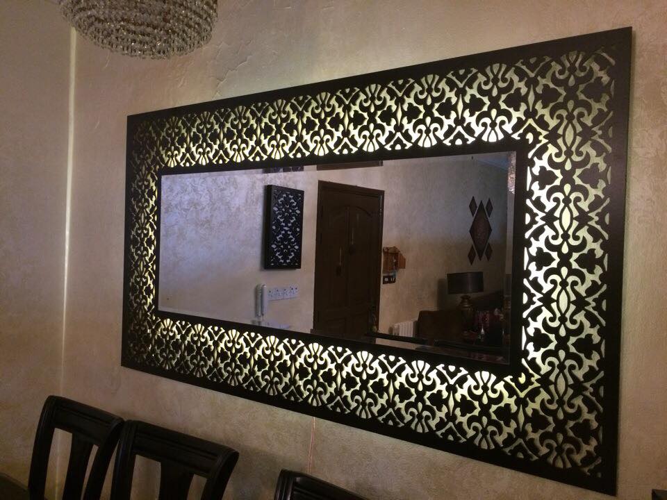 Laser Cut Decorative Wall Mirror Frame Vector