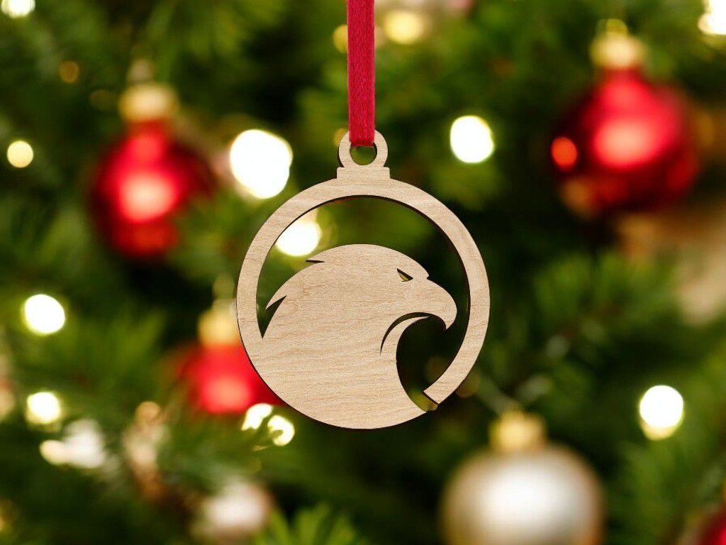 Laser Cut Eagle Bauble Ornament Vector Free Vector CDR File