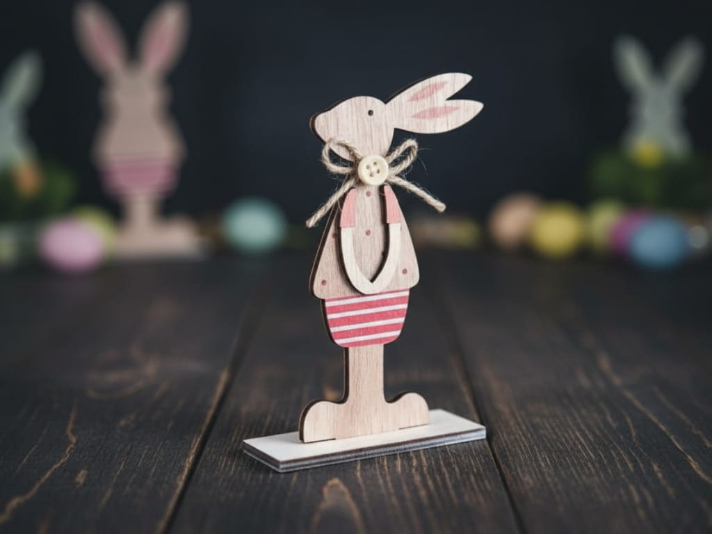Laser Cut Easter Bunny Desktop Decor