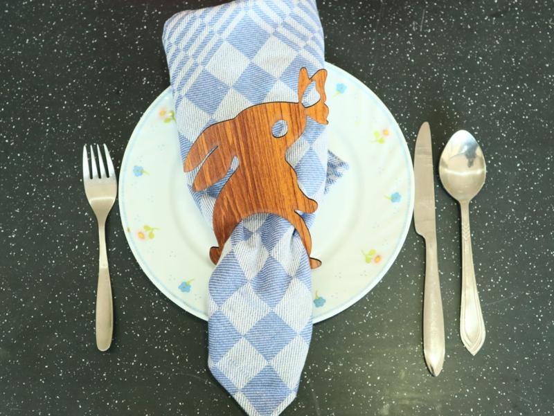 Laser Cut Easter Bunny Napkin Rings Free Download