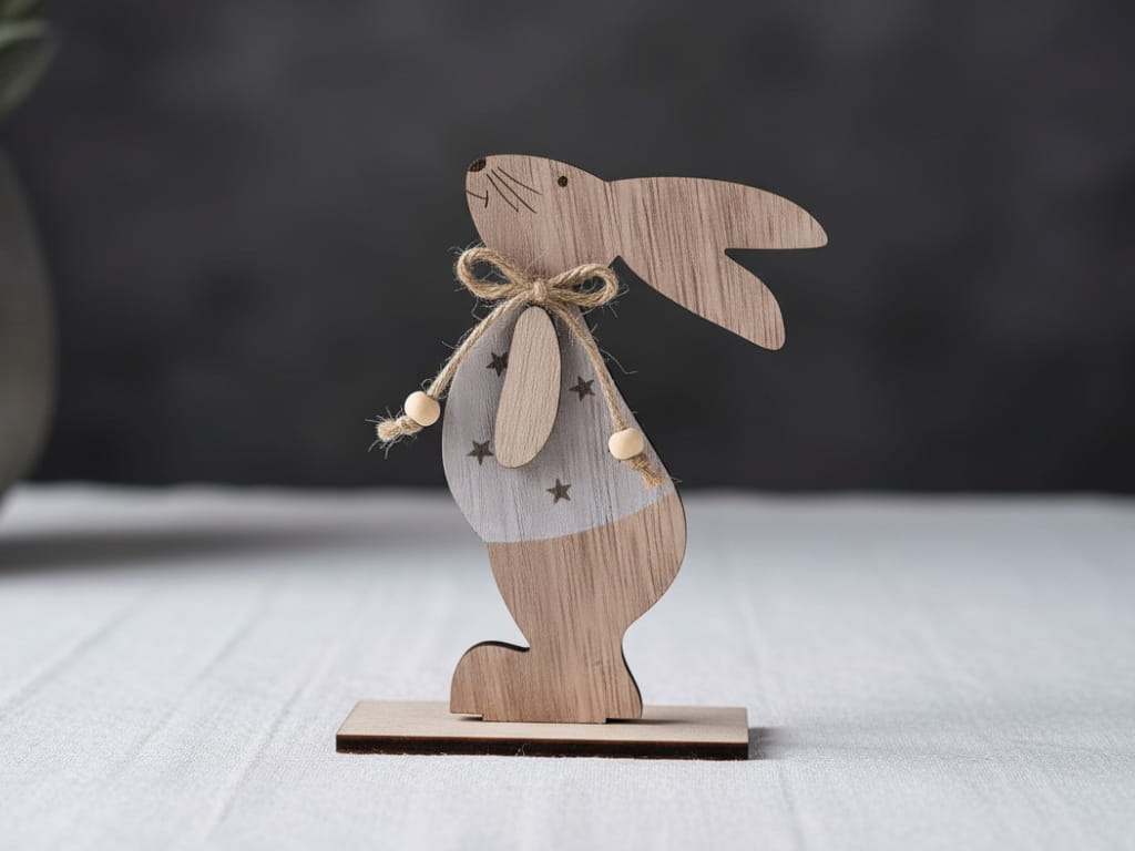 Laser Cut Easter Bunny Standing Table Decoration