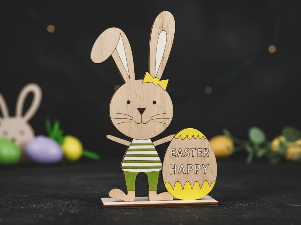 Laser Cut Easter Bunny Tabletop Decor