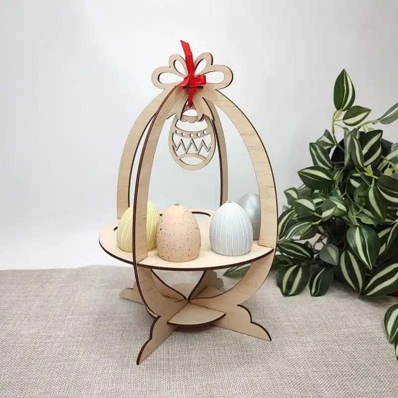 Laser Cut Easter Egg Holder Display Stand