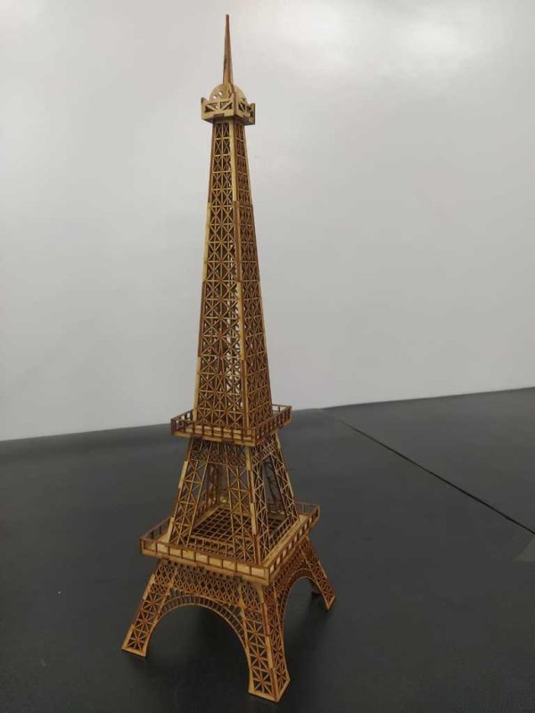 Laser Cut Eiffel Tower 3D Puzzle 640mm DXF File
