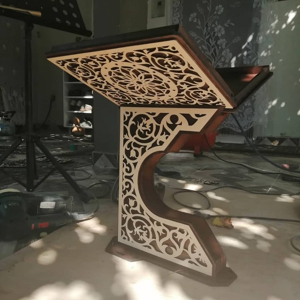 Laser Cut Elegant Foldable Quran Rehal Box