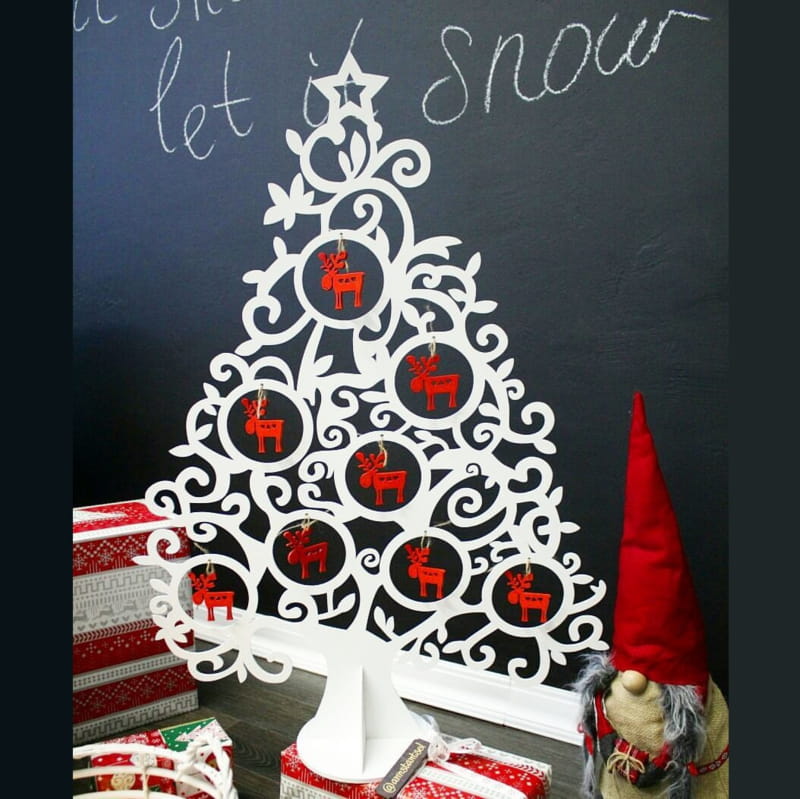 Laser Cut Elegant Tabletop Christmas Tree Cdr File Free Vector File