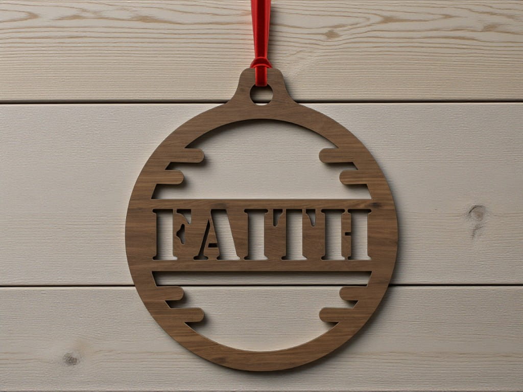 Laser Cut Faith Christmas Ornament
