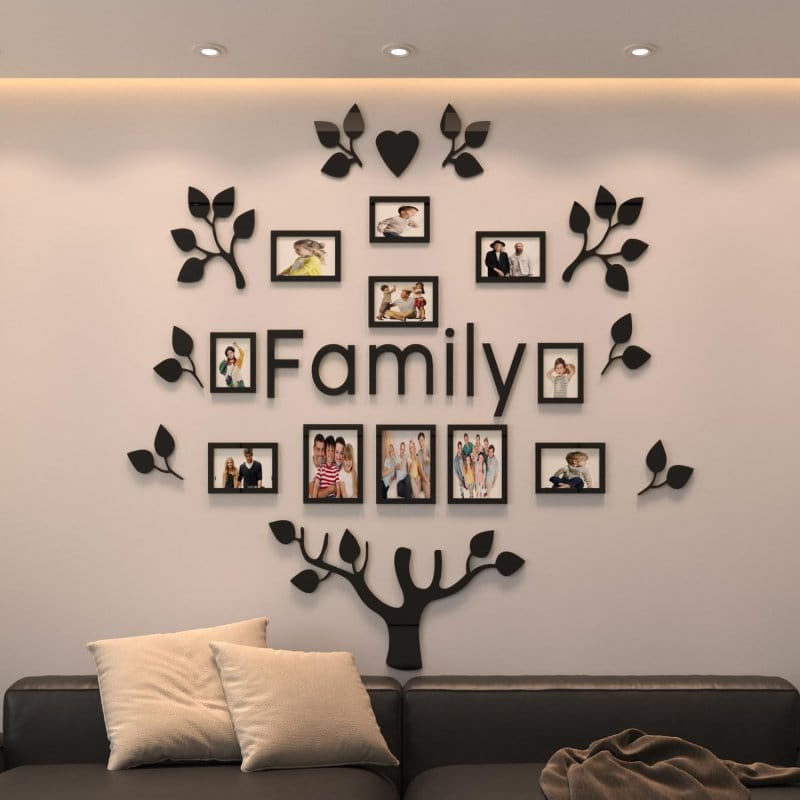 Laser Cut Family Tree Picture Frame Wall Decor