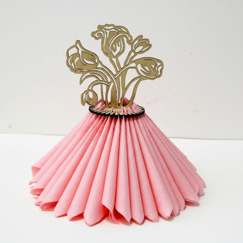 Laser Cut Flower Bouquet Napkin Holder  Dining Table Decor