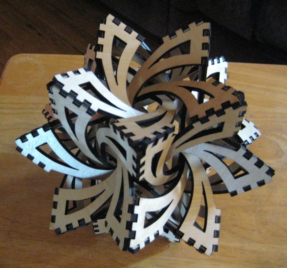 Laser Cut Frabjous Sculpture PDF File