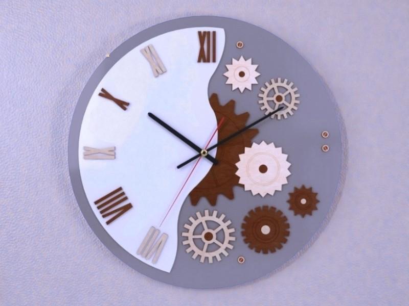 Laser Cut Gear Wall Clock
