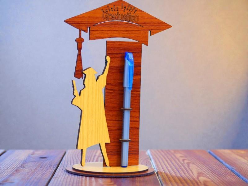 Laser Cut Graduation Gift Wooden Pen Holder 3mm Free Download