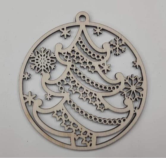 Laser Cut intricate Christmas Tree Ornament