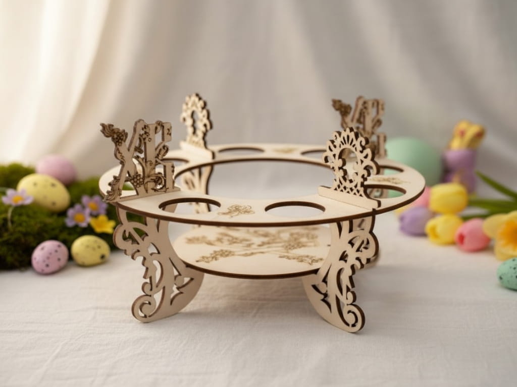 Laser Cut Intricate Design Easter Egg Holder