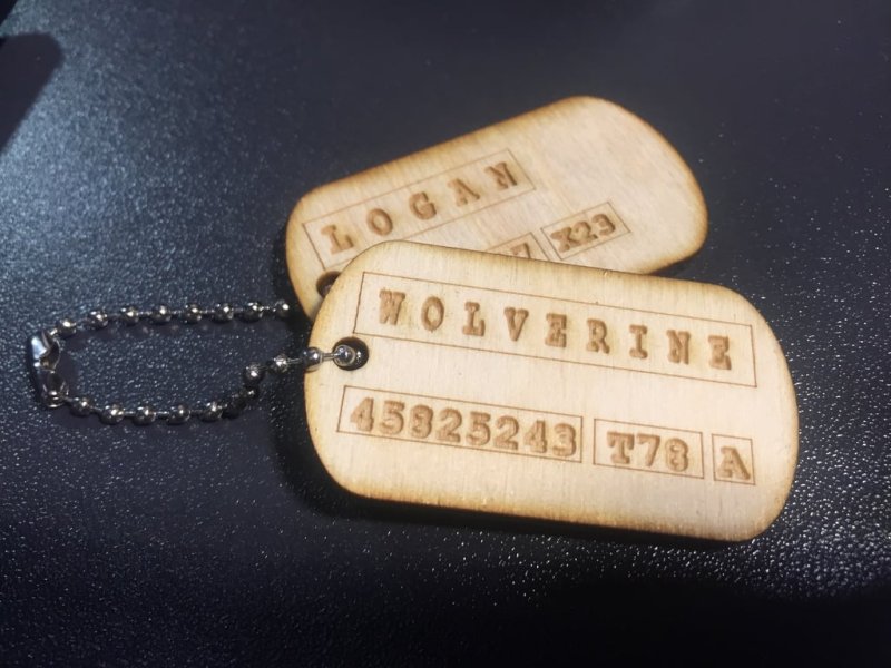 Laser Cut Logan Wolverine Dog Tags AI File