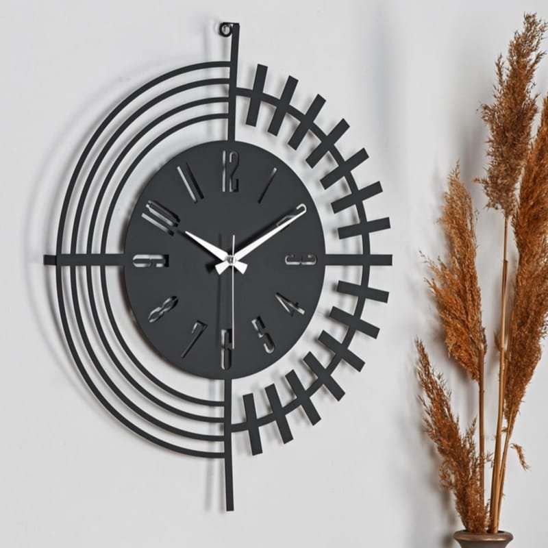 Laser Cut Modern Abstract Metal Wall Clock