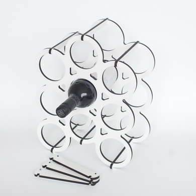 Laser Cut Modular Wine Rack Template EPS File
