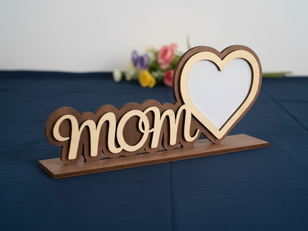 Laser Cut Mothers Day Wooden Photo Frame