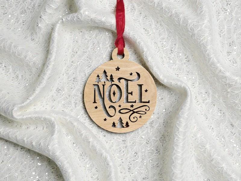 Laser Cut Noel Christmas Bauble Free Download