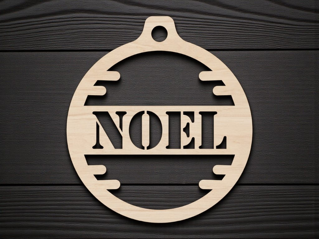 Laser Cut Noel Christmas Ornament