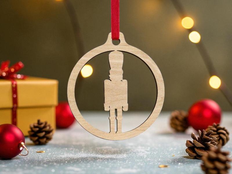 Laser Cut Nutcracker Christmas Bauble Free Download