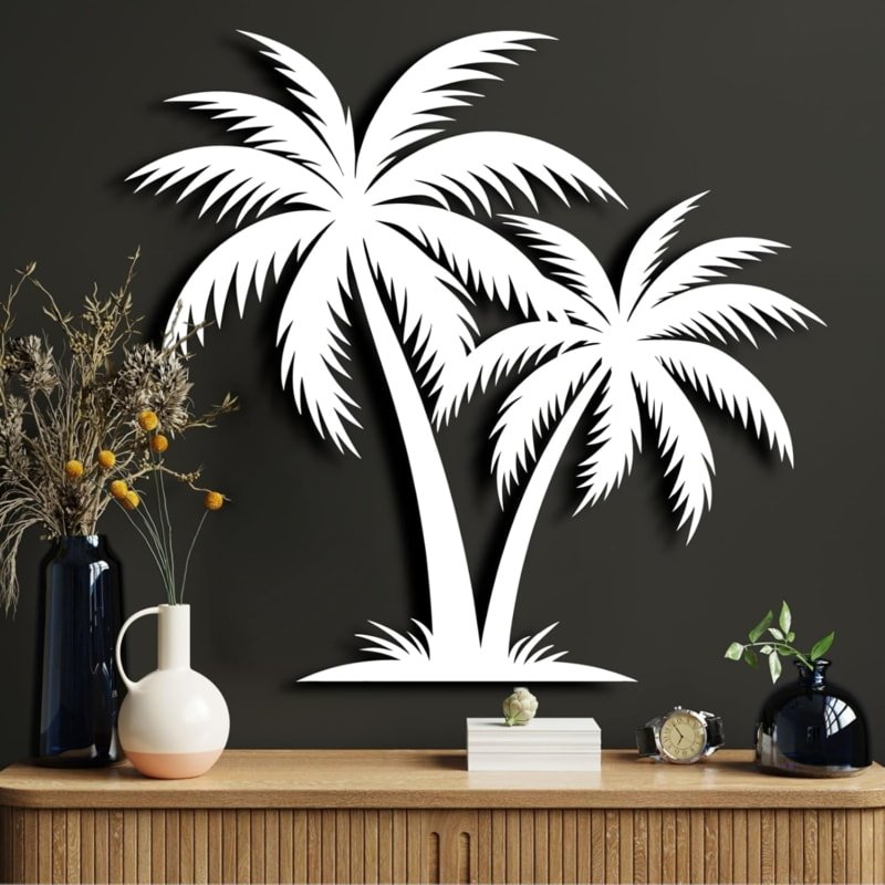 Laser Cut Palm Tree Wall Art SVG File