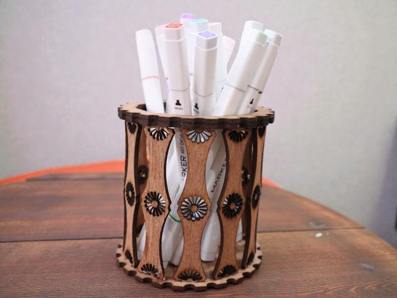 Laser Cut Pen Holder 3mm Free Download