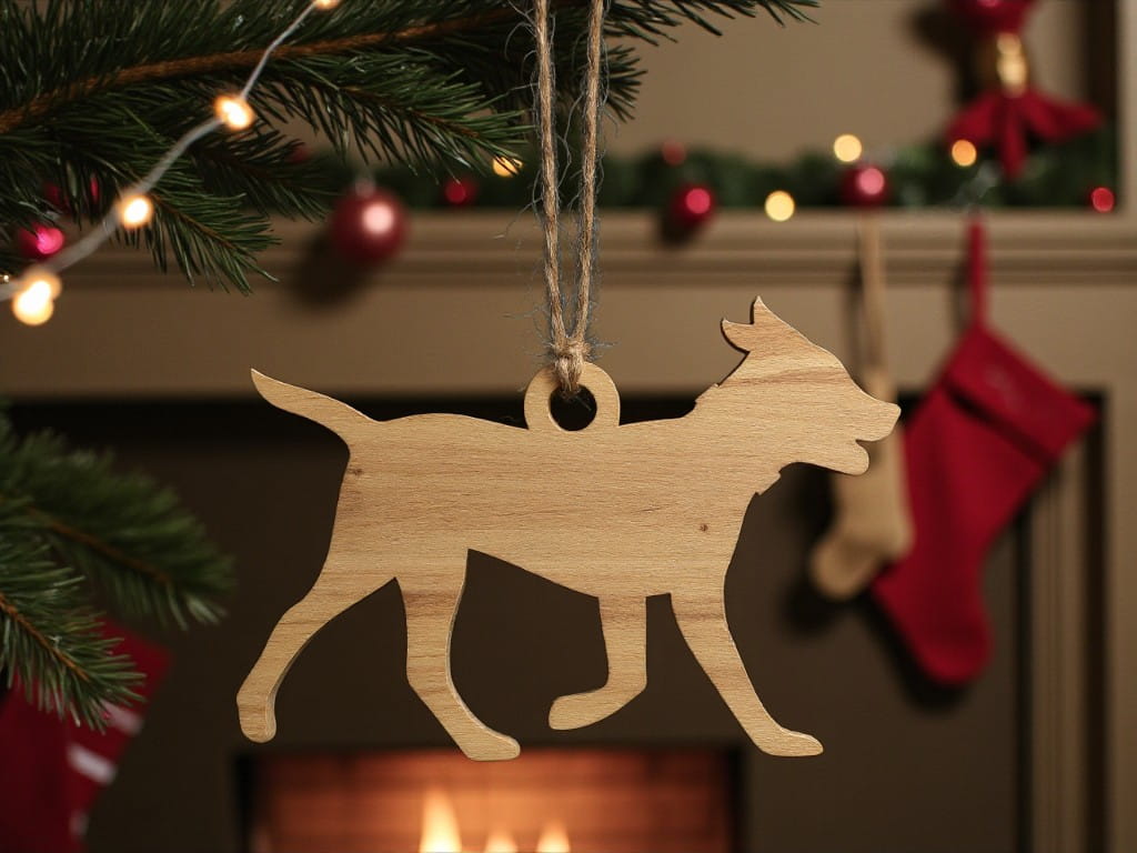 Laser Cut Pet Dog Christmas Ornament