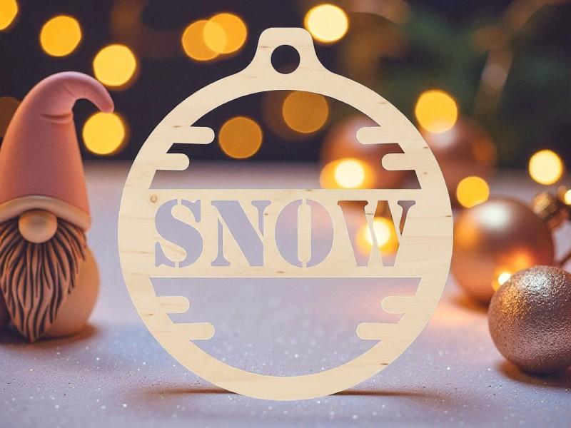 Laser Cut Snow Christmas Ornament Free Download