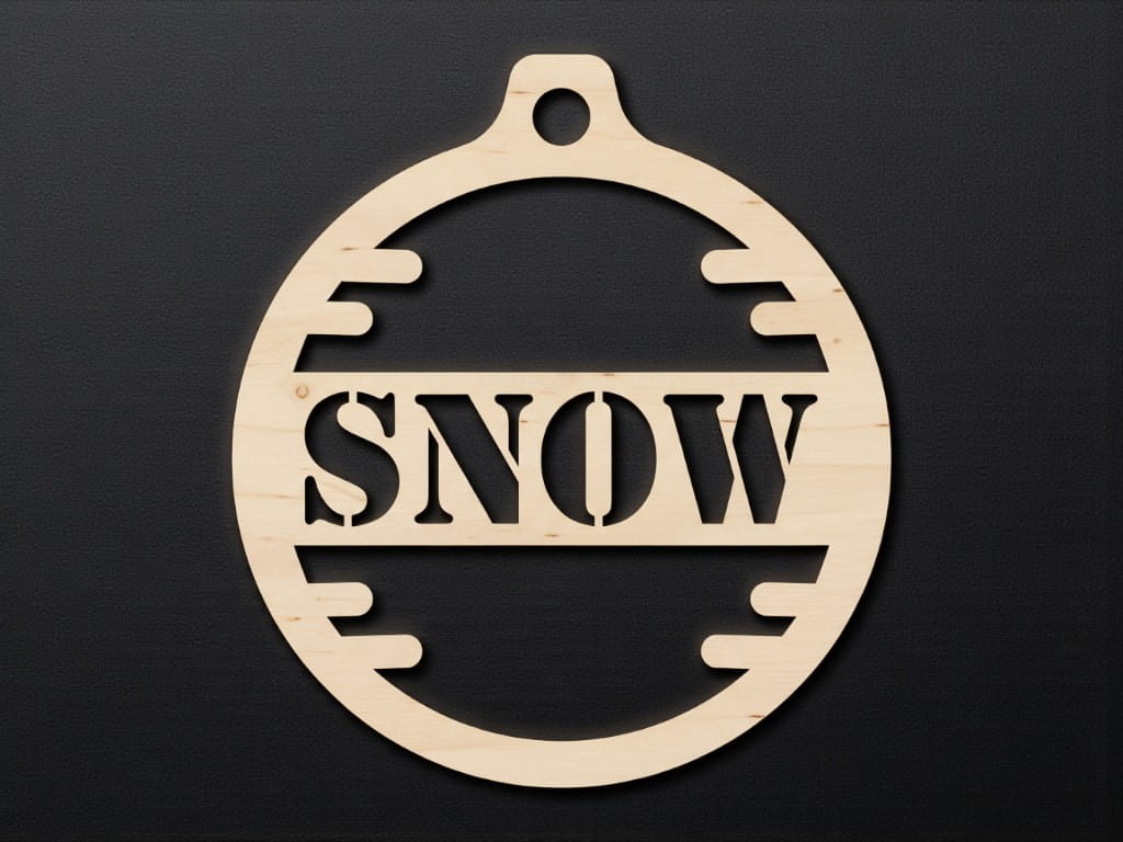 Laser Cut Snow Christmas Ornament