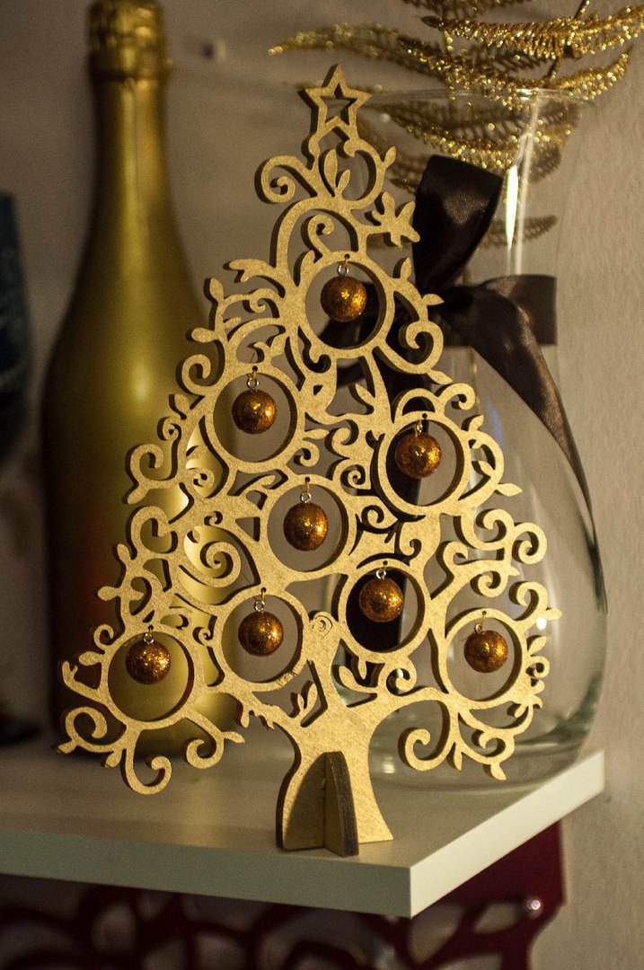 Laser Cut Tabletop Christmas Tree Cdr File Free Vector File