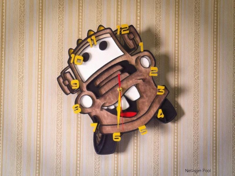 Laser Cut Tow Mater Wall Clock Free Download