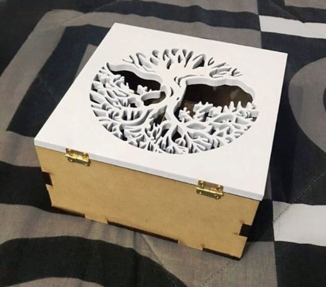 Laser Cut Tree of Life Keepsake Memory Box