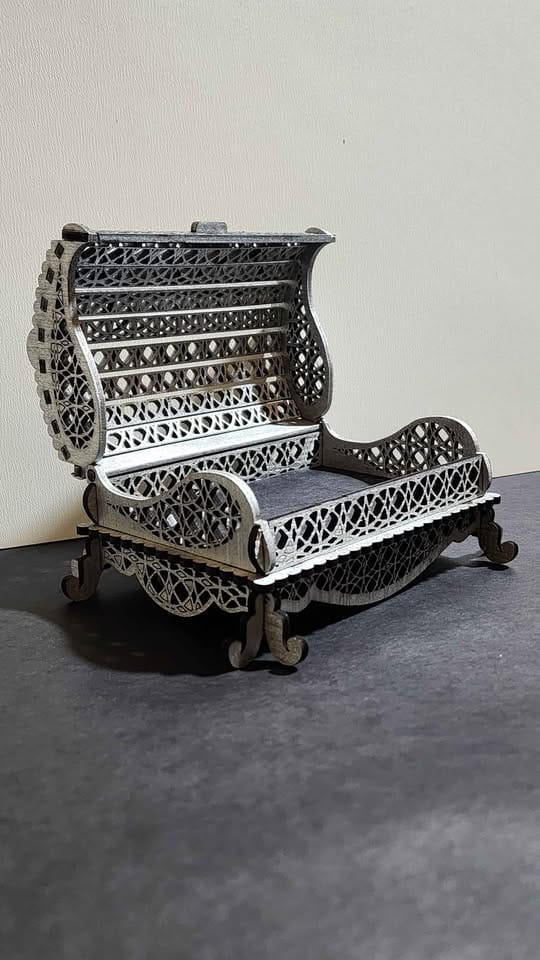 Laser Cut Vintage Intricate Jewelry Box Keepsake Trinket Box