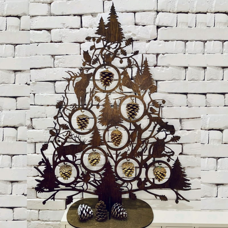 Laser Cut Winter Home Decor Christmas Tree Cdr File Free Vector File