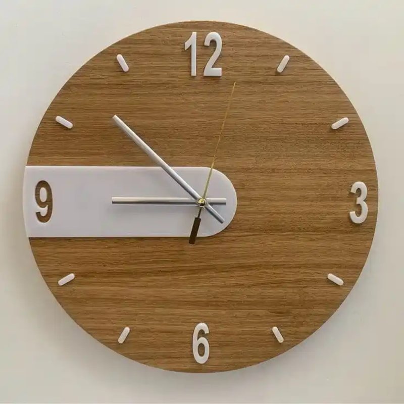 Laser Cut Wood Wall Clock