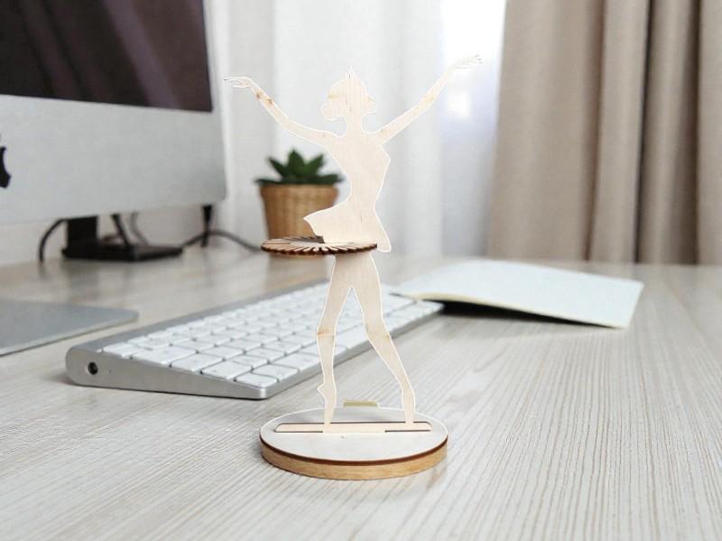 Laser Cut Wooden Ballerina Napkin Holder 4mm Free Download