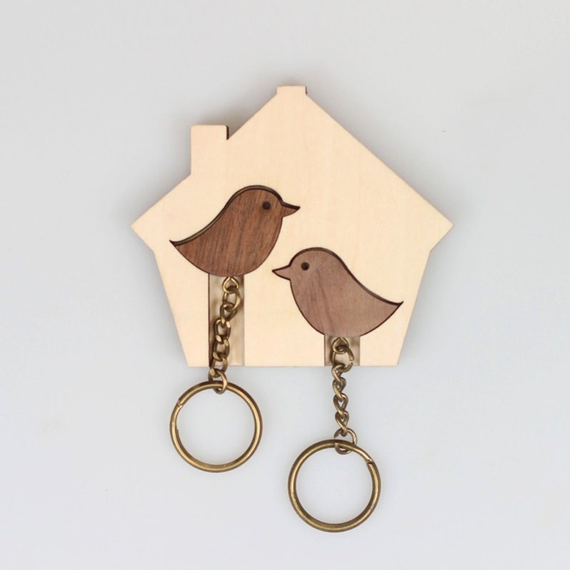 Laser Cut Wooden Bird Key Holder