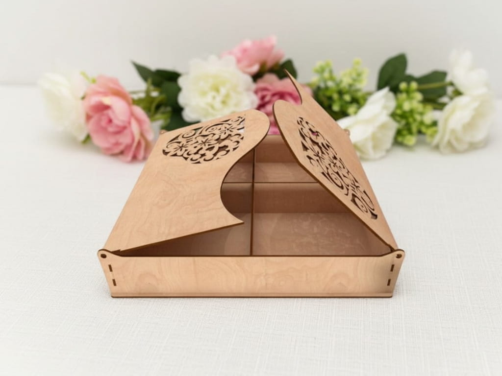 Laser Cut Wooden Love Gift Box