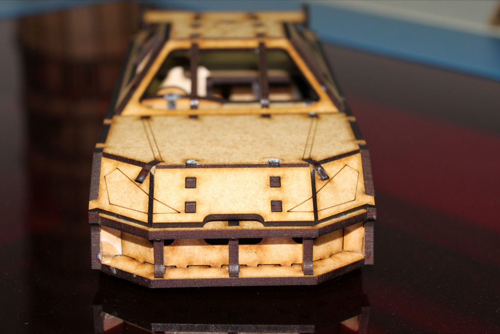 Laser Cut Wooden Nascar 3D Puzzle 3mm PDF File