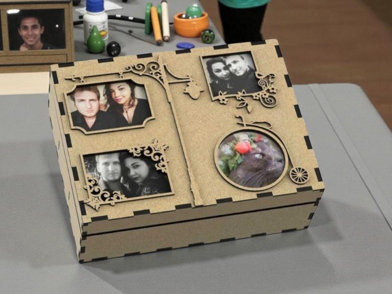 Laser Cut Wooden Photo Album Box 3mm 6mm Free Download